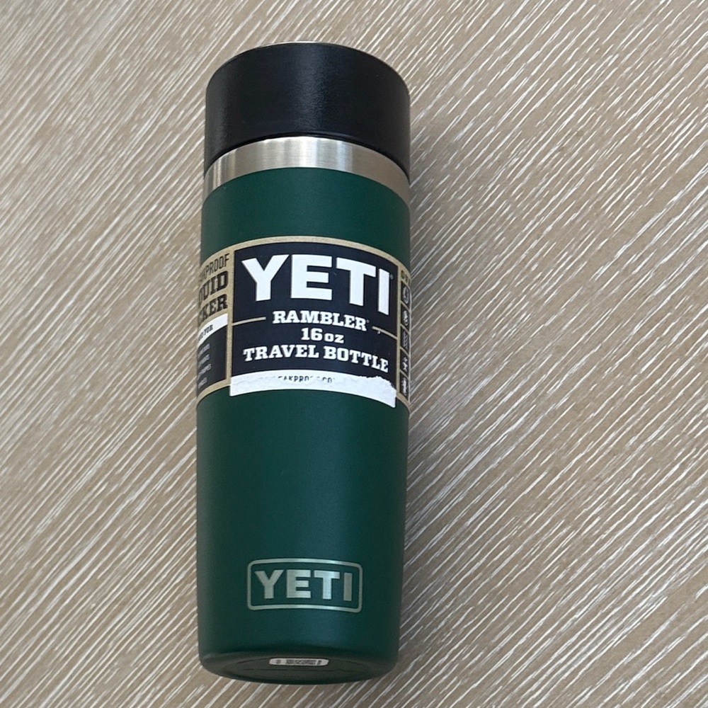 YETI Rambler 16 oz Black Forest Green Travel Cup BPA Free Bottle Hotshot Cap - Picture 2 of 15